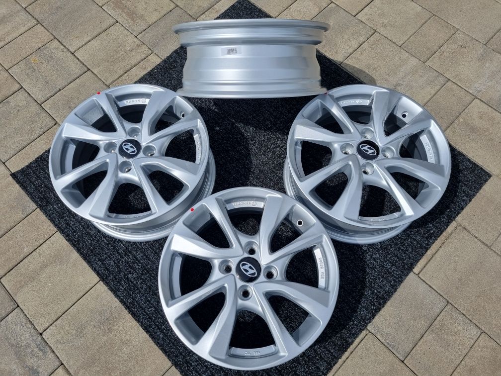 Hyundai 15 " nowe felgi alu i10 i20 Bayon Inster 4x100 srebro alufelgi