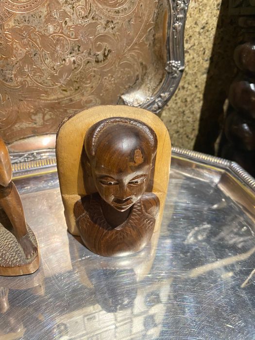 Esculturas Tribais ibinda Anos 60 Cabinda 11 cm