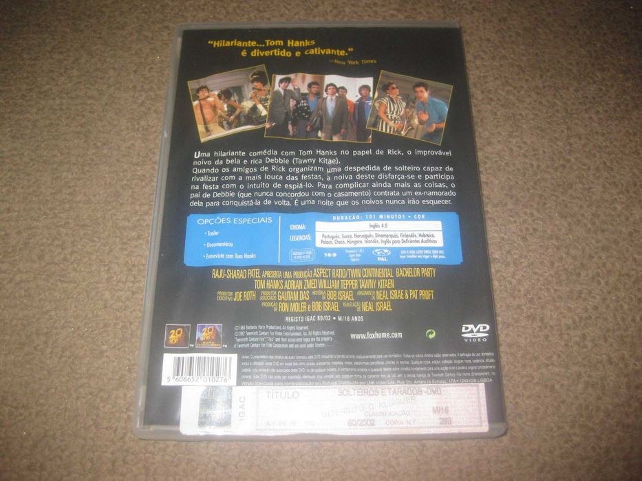 DVD "Solteiros e Tarados" com Tom Hanks/Raríssimo!