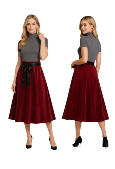 NOWA spódnica damska czerwona na gumce PRODUKT POLSKI