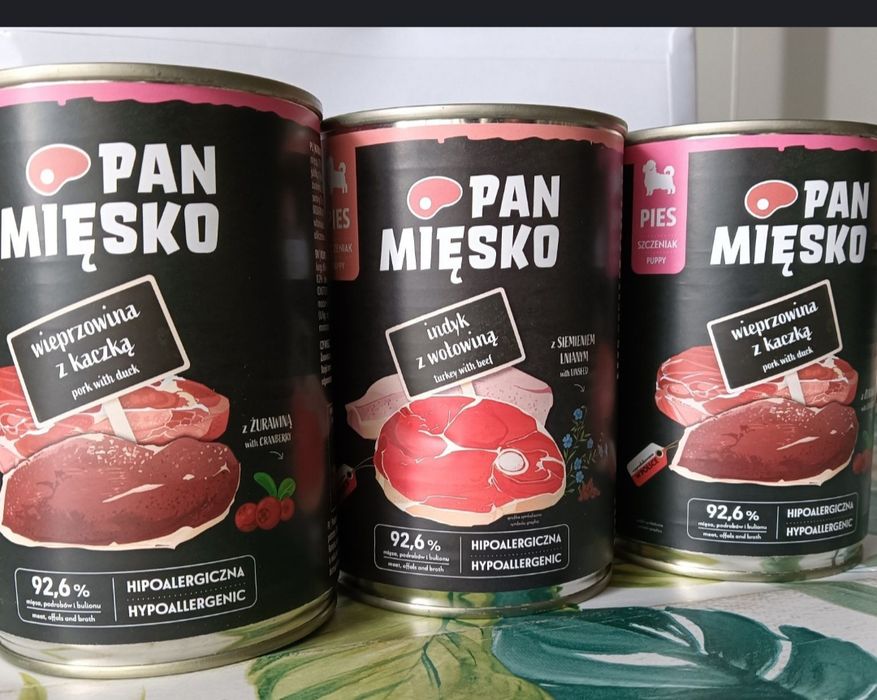 Pan Mięsko 20 szt. puszki 400g dla szczeniąt