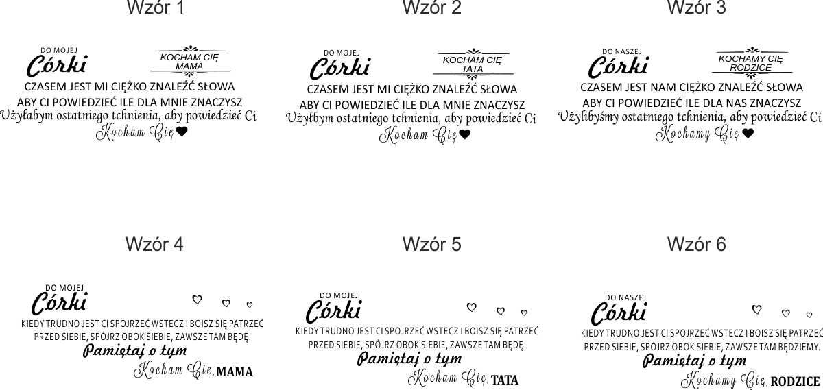 Kauczukowa Bransoletka Z GRAWEREM dla CÓRKI