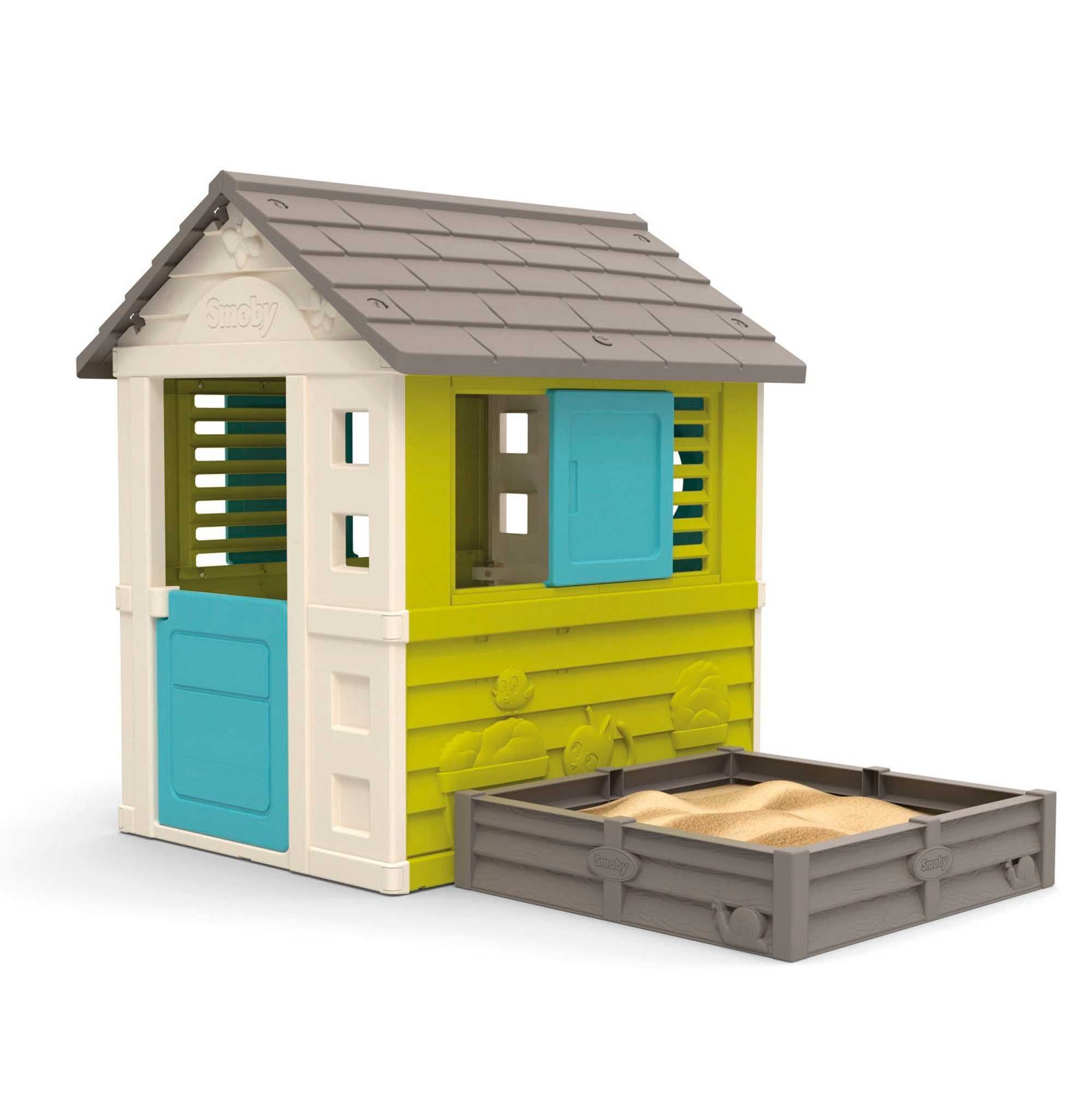 Ігровий Будиночок Smoby садовий з пісочницею, Дитячий домик (810728)