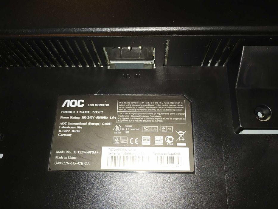 Монітор AOC 22" Wide 2219P2