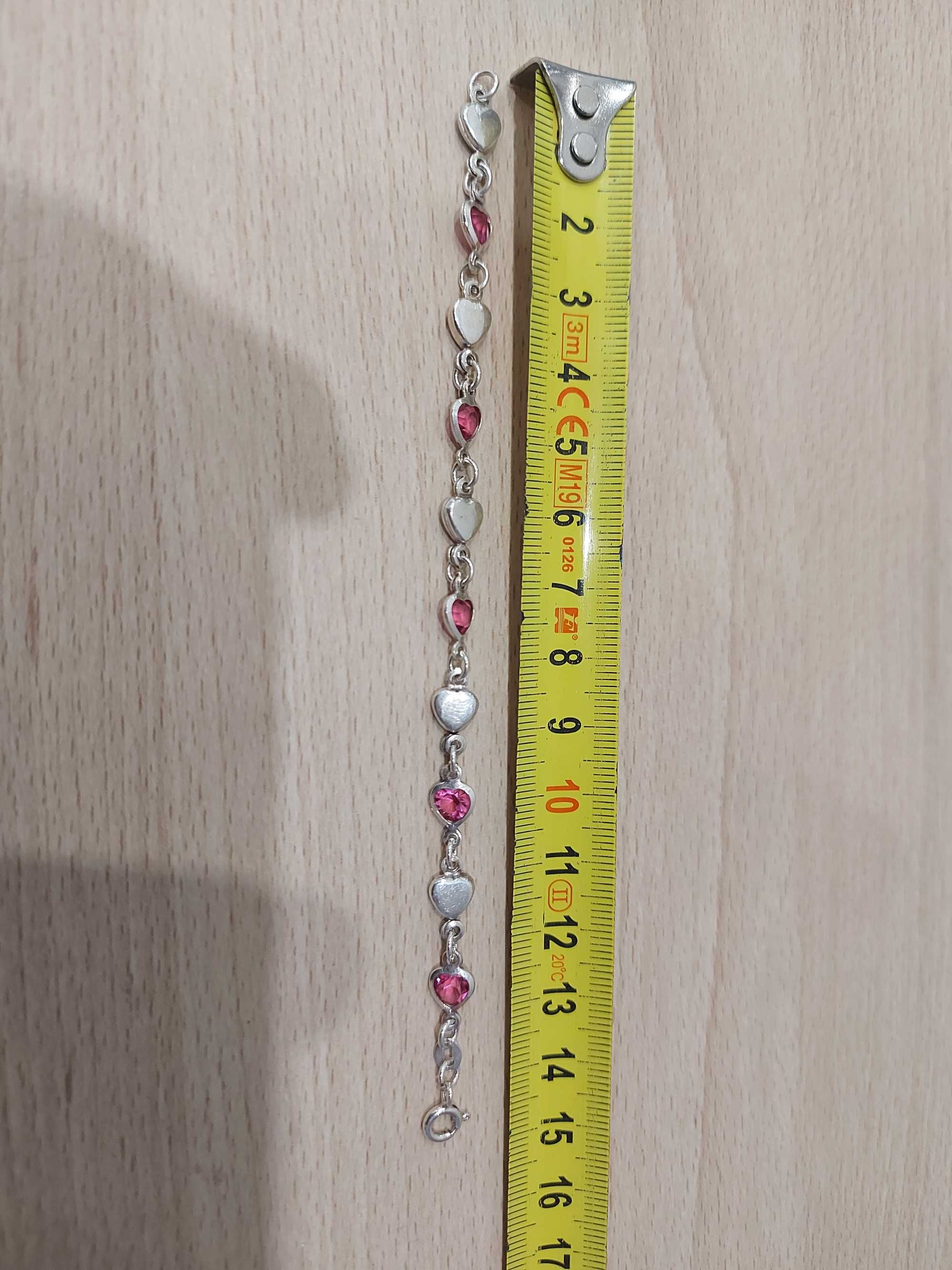 Srebrna bransoletka dla dziewczynki  15cm