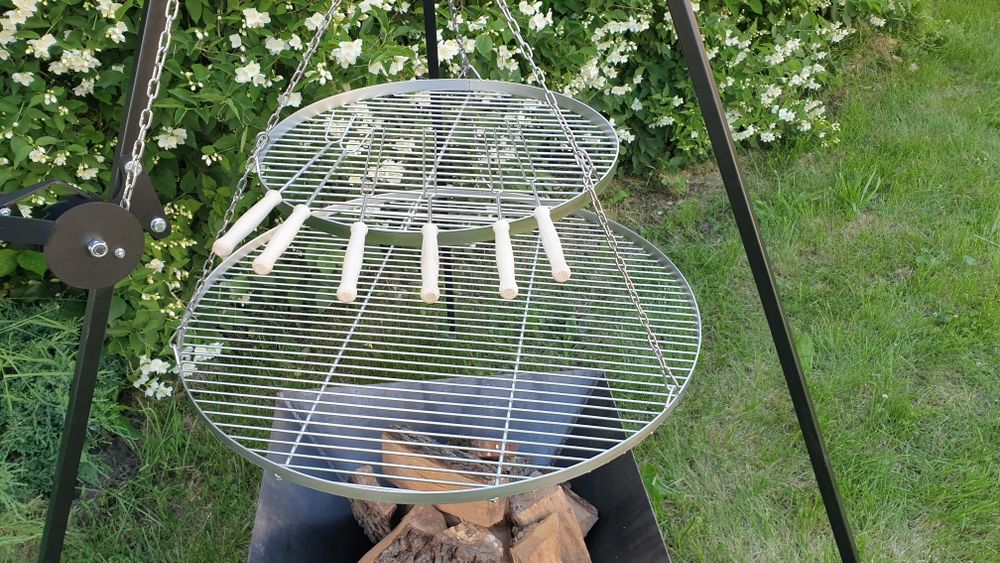 Ruszt do grilla nierdzewny okrągły 50cm -90 różne średnice do trójnogu