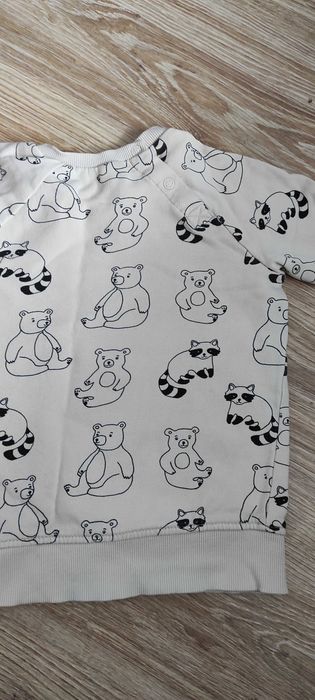 Beżowa Bluza H&M W Misie Chłopięca