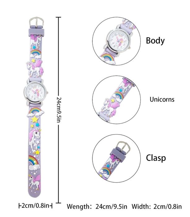 Relógio para menina "Unicórnio" NOVO