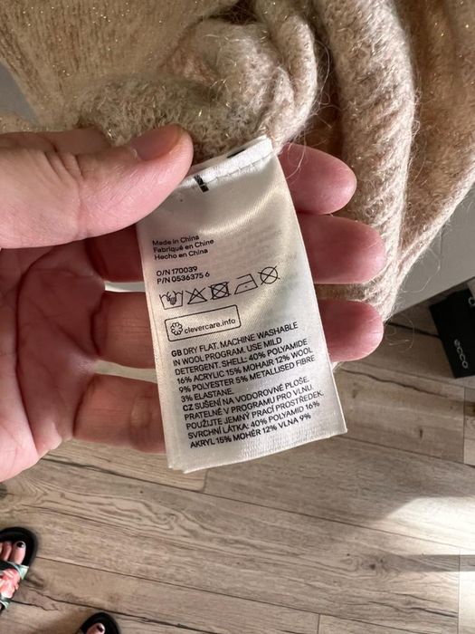 Теплий шерстяний светр h&m, розмір s