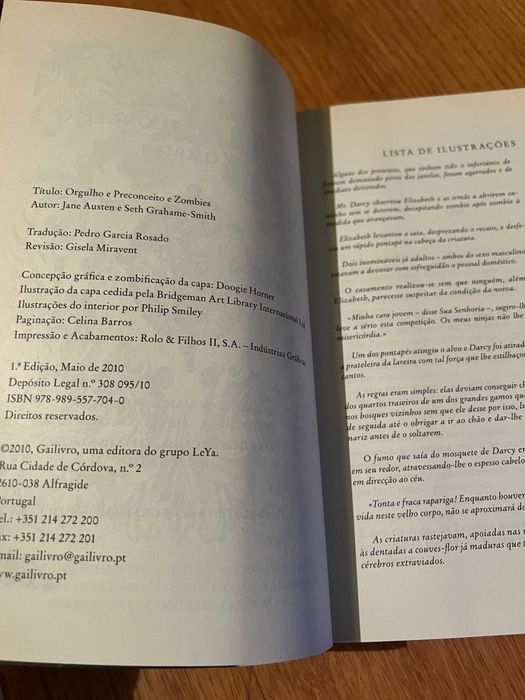 ORGULHO E PRECONCEITO E ZOMBIES    Jane Austen e Seth Grahame-Smith