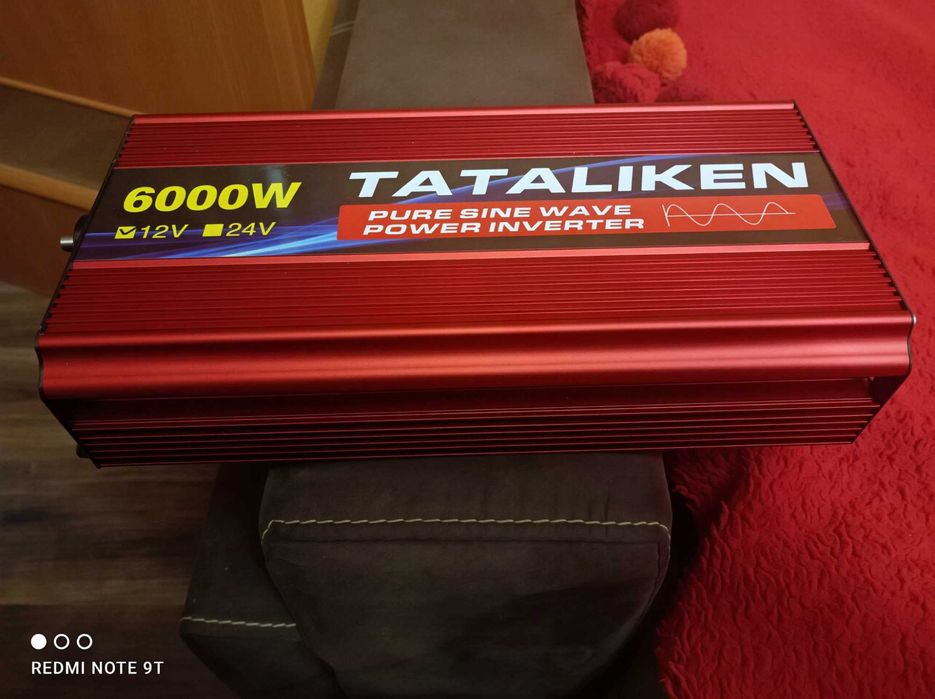 Przetwornica Tataliken 6000W 12–24V → 220–240V | Czysta Sinusoida