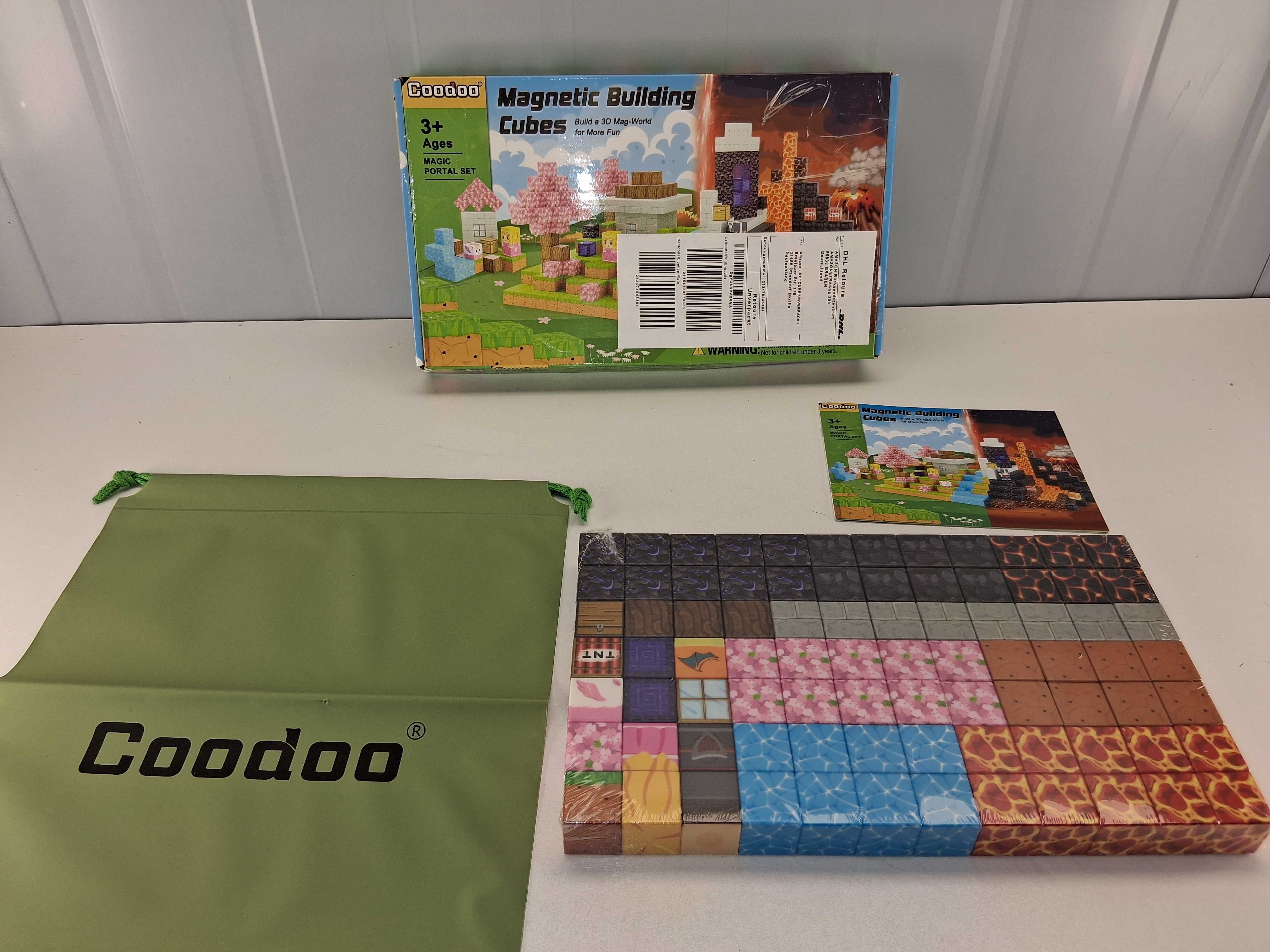 I072 Magnetyczne Klocki Minecraft CooDoo Magnetic Building Cubes