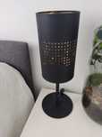 Lampa/ lampka nocna stołowa czarna złota