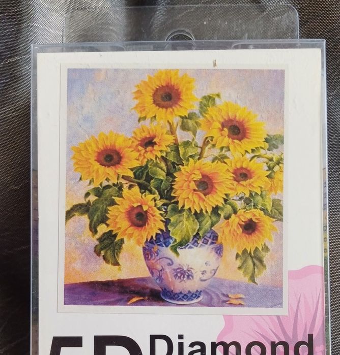 Wyklejanka diamentowa. Słoneczniki.
