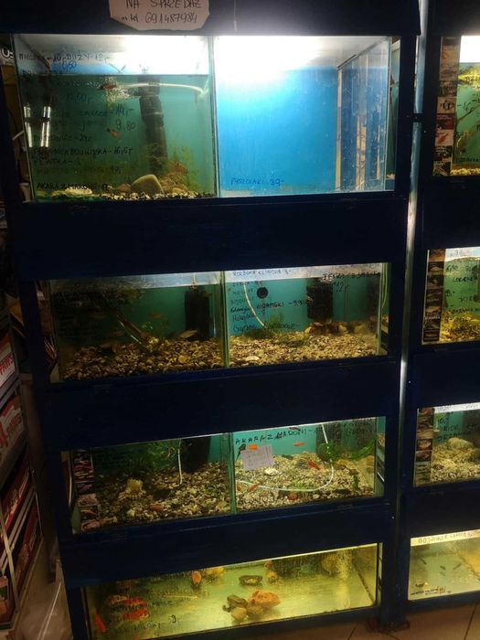 Regał akwarystyczny - kompletny stan .