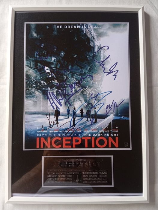 Moldura Filme Inception com Autógrafos (A4)