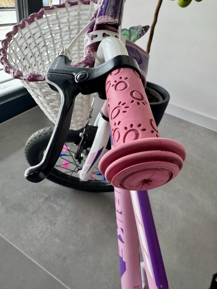 Rower dziecięcy Unibike Daisy 16” – różowo-biały, biegówka