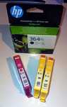 Tinteiros Originais HP, 364 Amarelo e 364 Magenta selados
