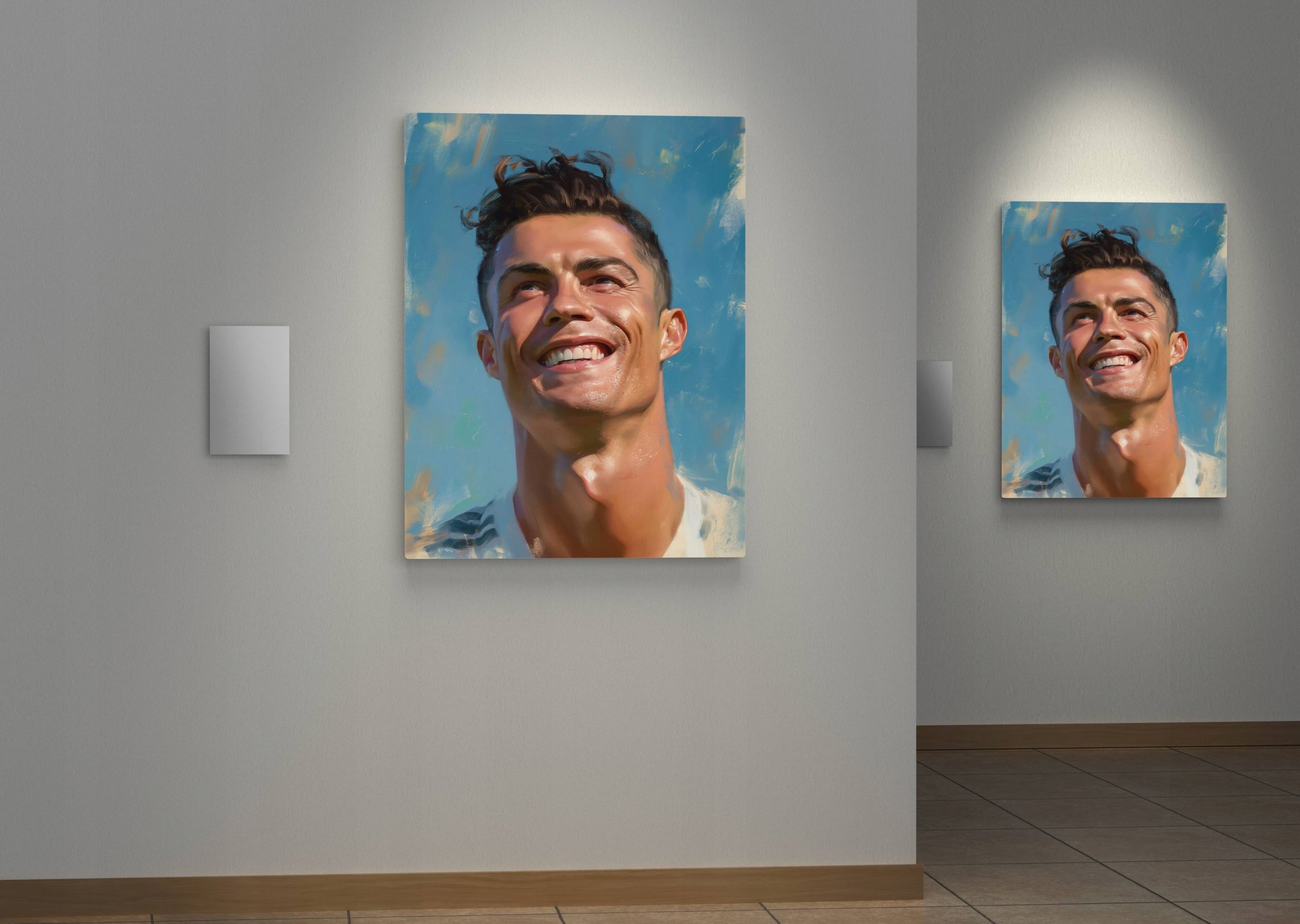 Obraz na płótnie Cristiano Ronaldo - nowoczesny portret 30x40 cm