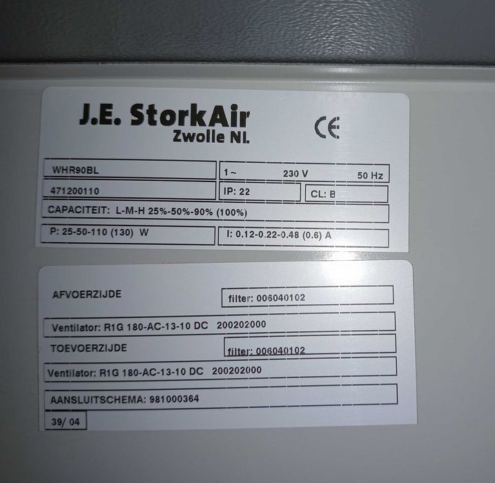 Rekuperator Zehnder WHR 90 BL/bypass/ uszkodzony