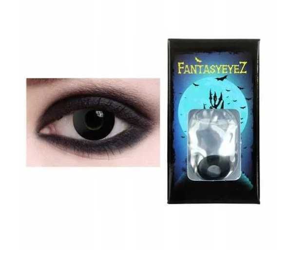 Czarne Soczewki dolly black sclera paraz zerówki 0,00 roczne 2sztuki