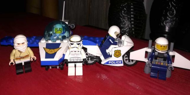 Lego city policja auto, samolot, figurki