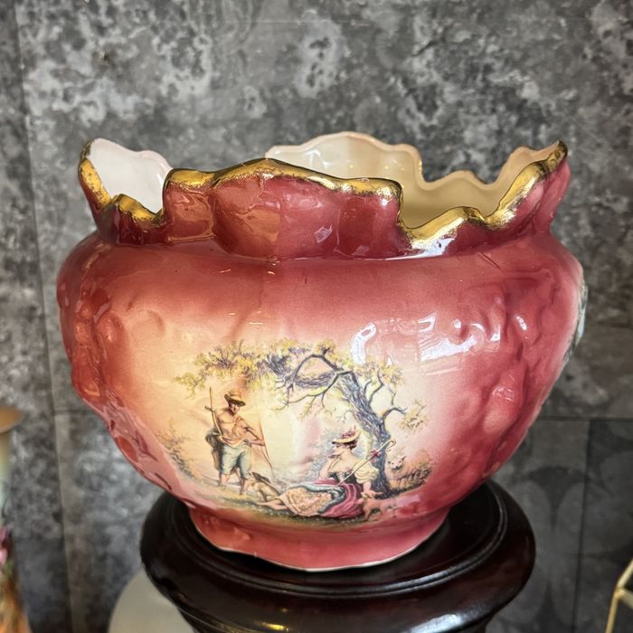 Duża porcelanowa donica Staffordshire-Anglia