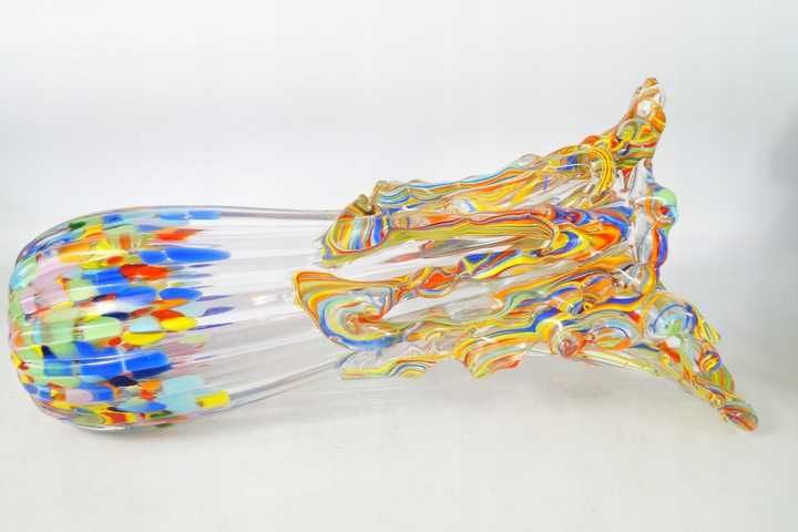 WAZON szklany MURANO style piękne kolory DUŻY unikat