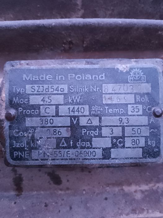 Silnik 4.5 KW. Krajzega