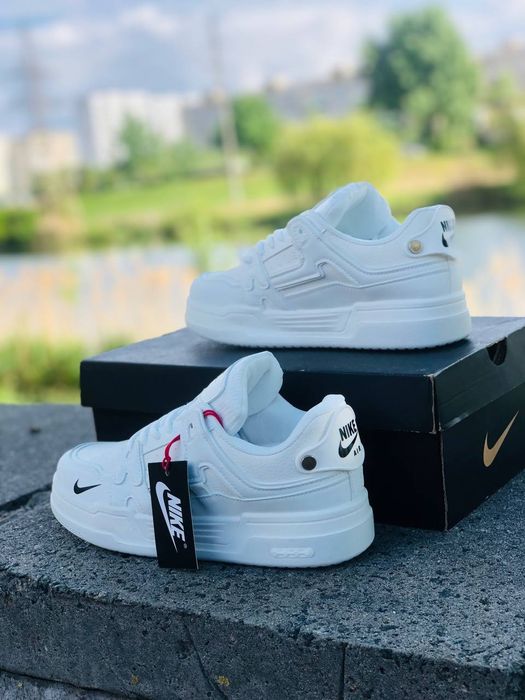 Мужские кроссовки Nike Air Force Белые кожаные кросовки Найк