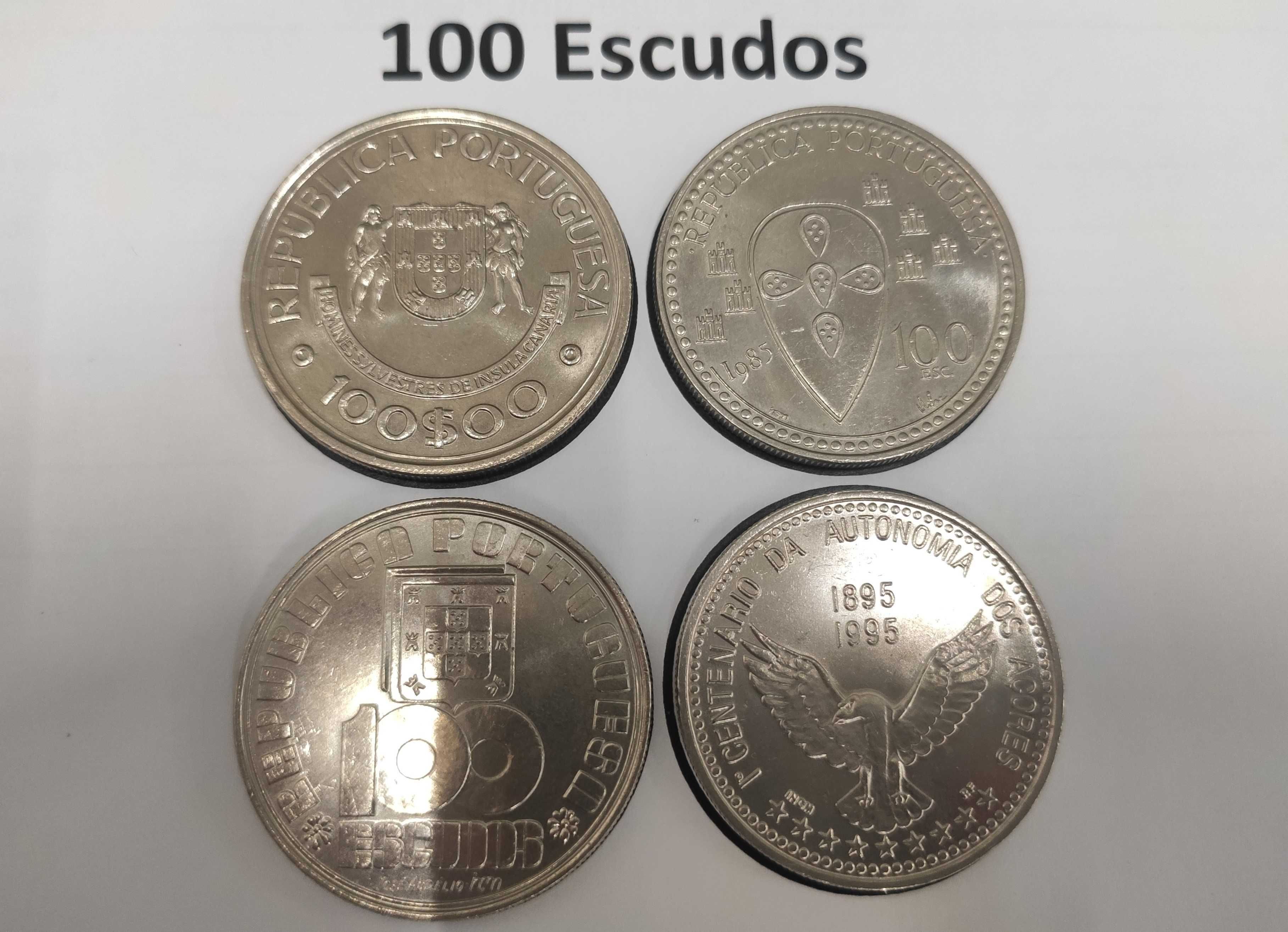4 moedas de 100 Escudos – Várias