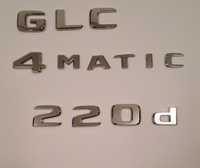 Шильдик GLC 220 d 4 matic, эмблема на багажник Mercedes GLC мерседес
