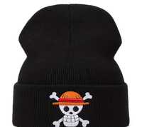 Czapka Beanie One Piece Anime, nowa, czarna, Monkey D. Luffy pirat Net