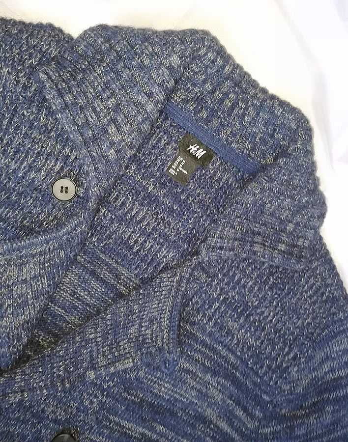 Мужской свитер H&M кардиган двубортный на пуговицах р. M