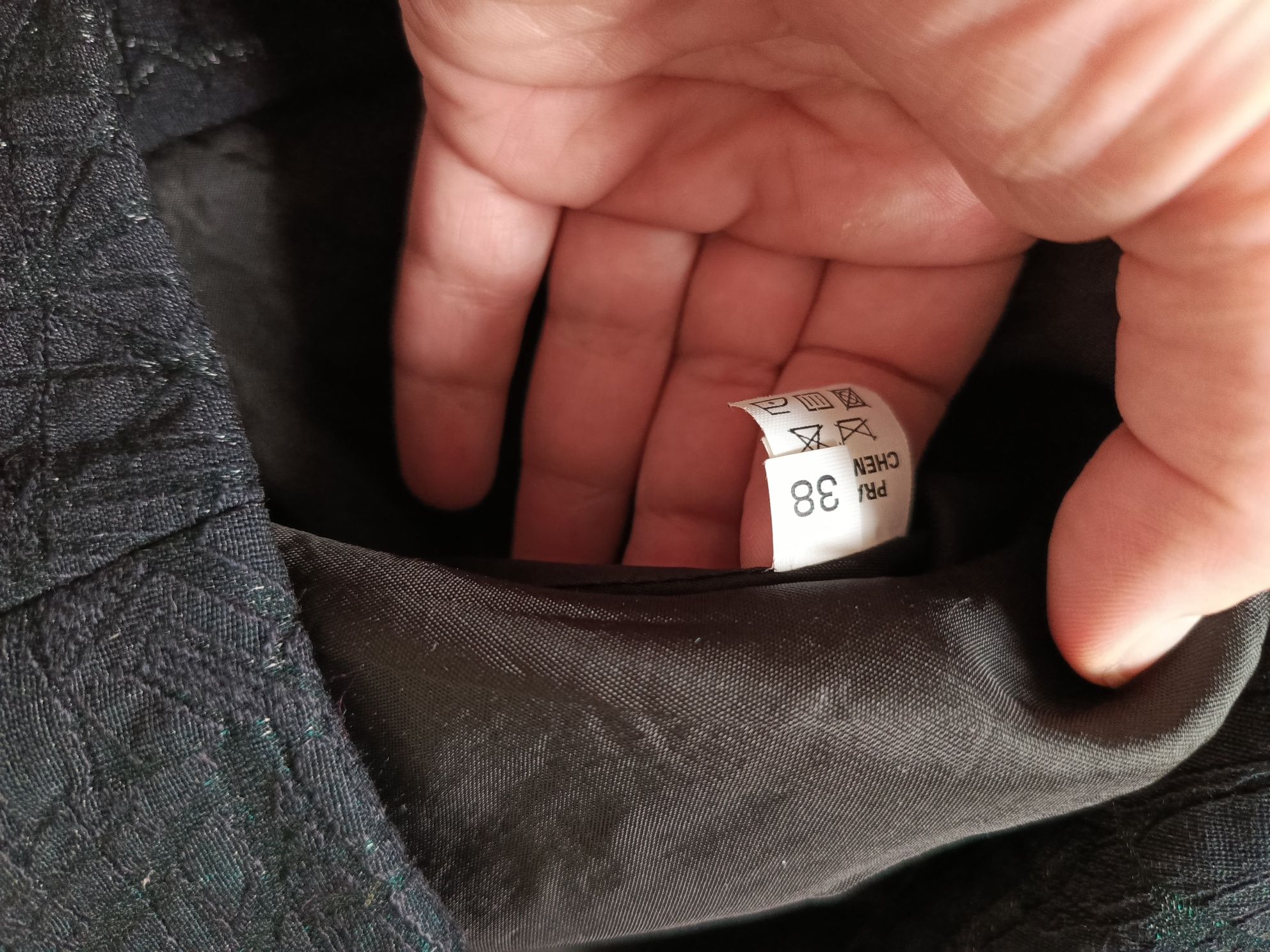 Elegancki żakiet vintage marki iDEM, rozmiar 38, nowy z metką butelkow