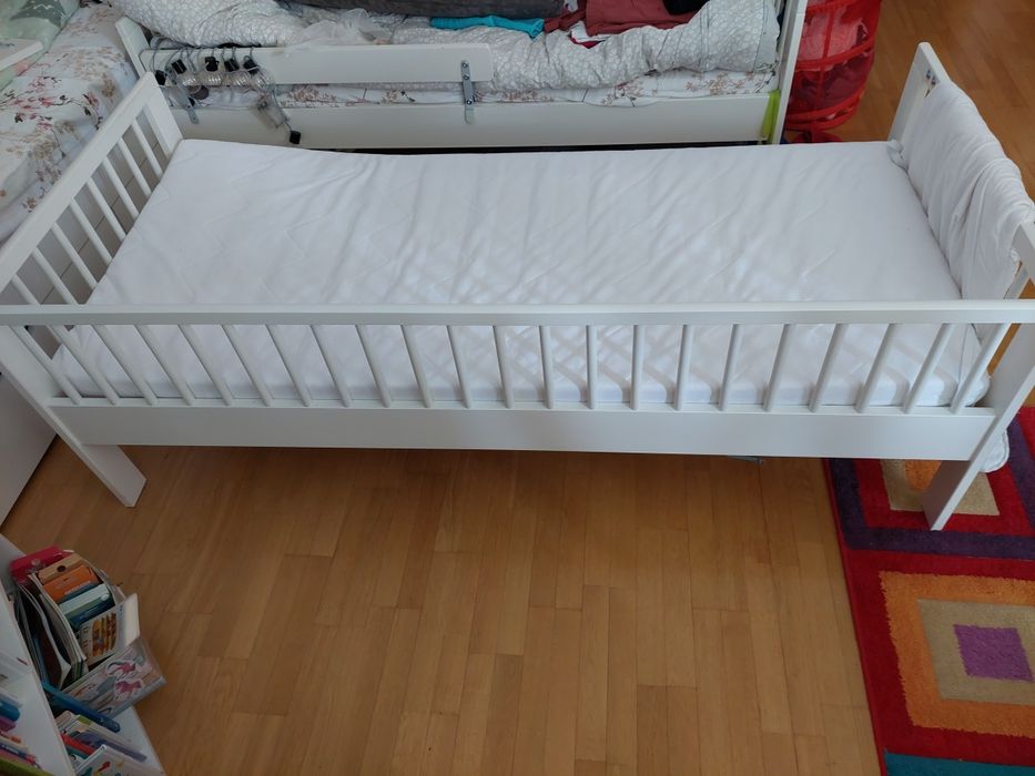 Łóżko młodzieżowe Ikea 70x160, materac, podkład. 2 sztuki,jedna za 90