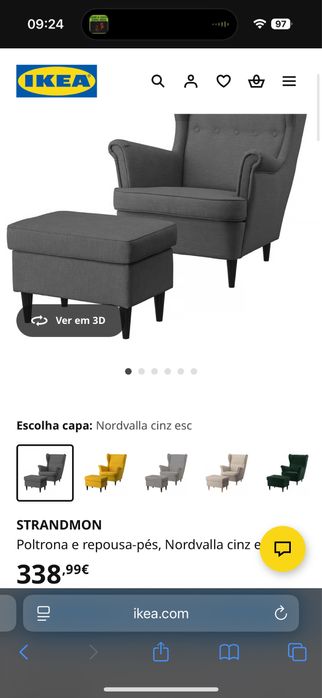 Poltrona e repousa-pés