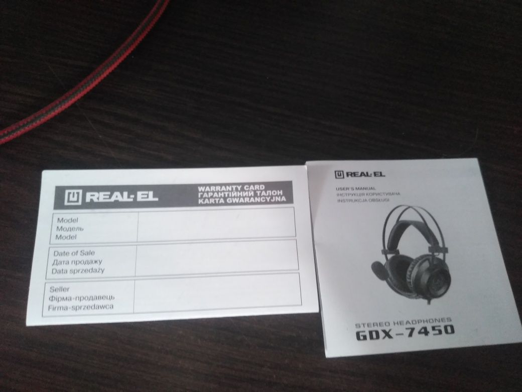 Продам наушники Real•EL GDX7450