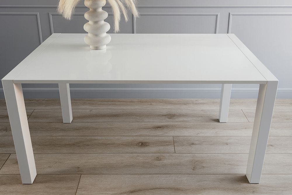 Stół rozkładany kuchnia biały połysk jadalnia 135x80 do 215