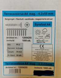 Wkręty tarasowe norweskie firmy Motek kwasówka nierdzewne 2000szt.