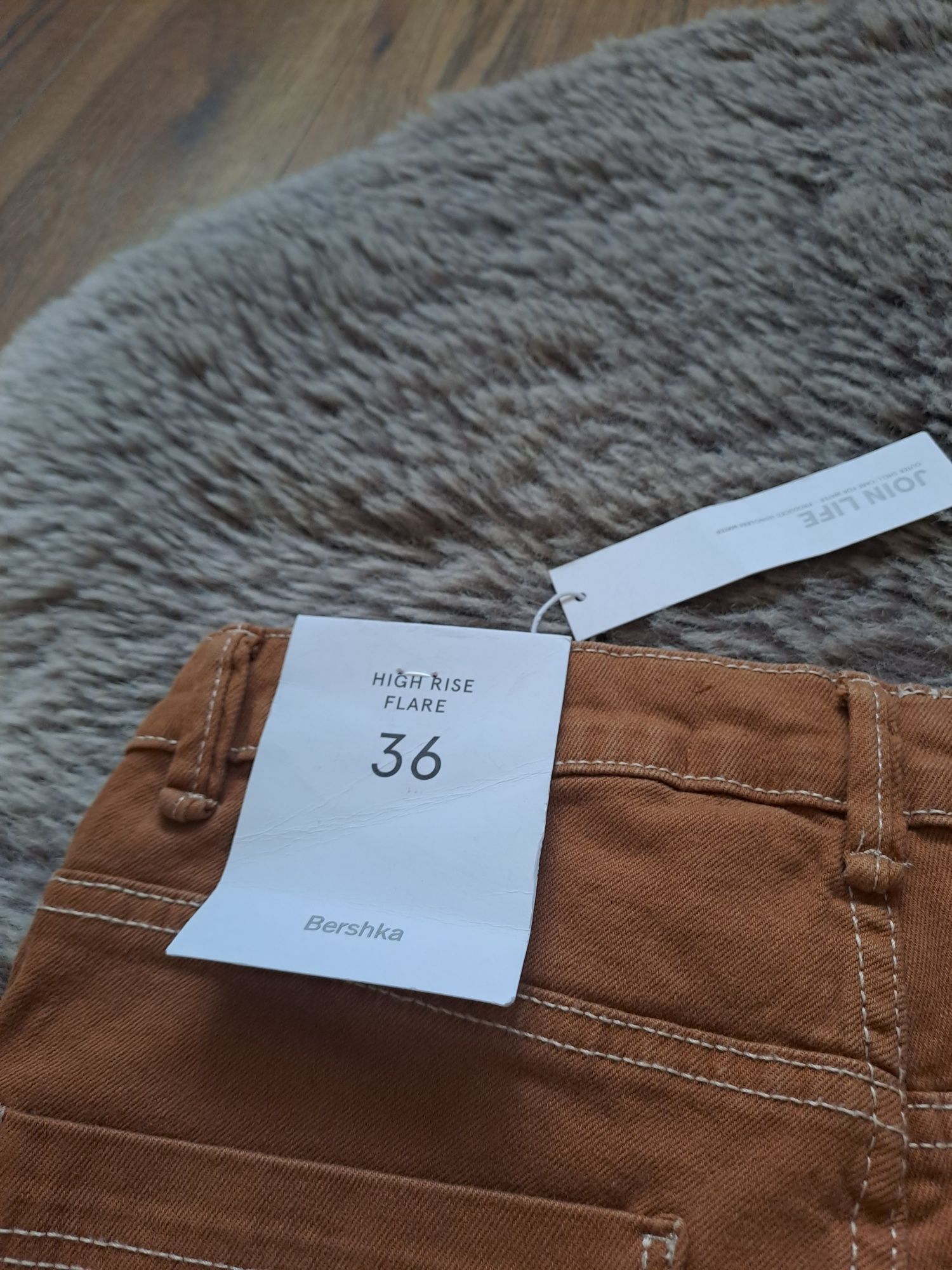 Spodenki z wysokim stanem kolarki bershka 36 nowe z metkami