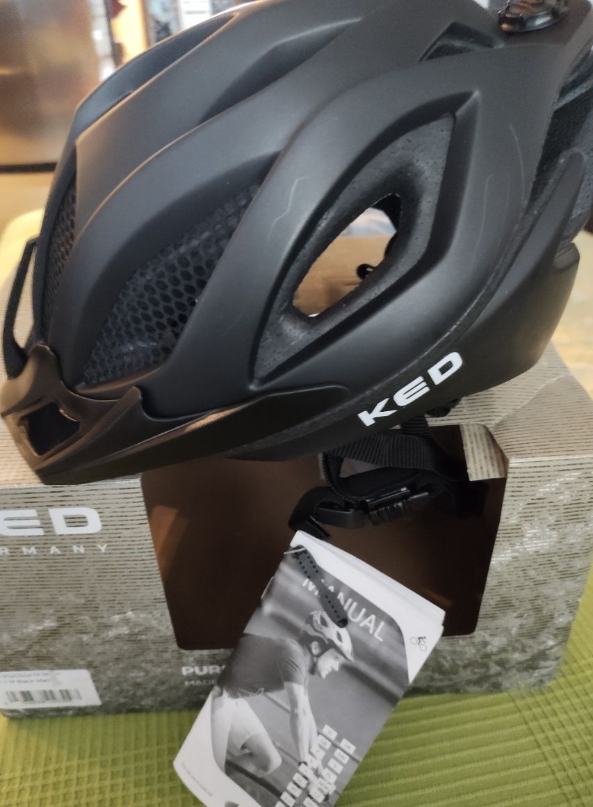 Nowy kask rowerowy Ked Spiri II czarny maty 52-58 cm