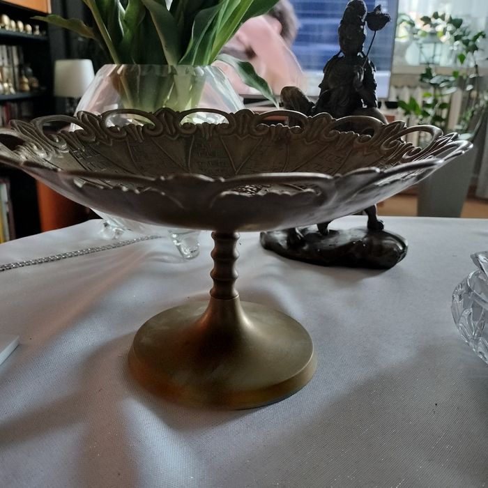 Mosiężna patera średnica 24 cm