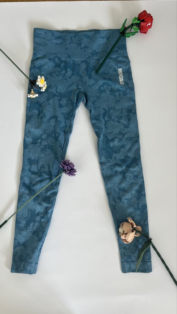 Legginsy Gymshark Adapt Camo Seamless  Rozmiar S Niebieskie