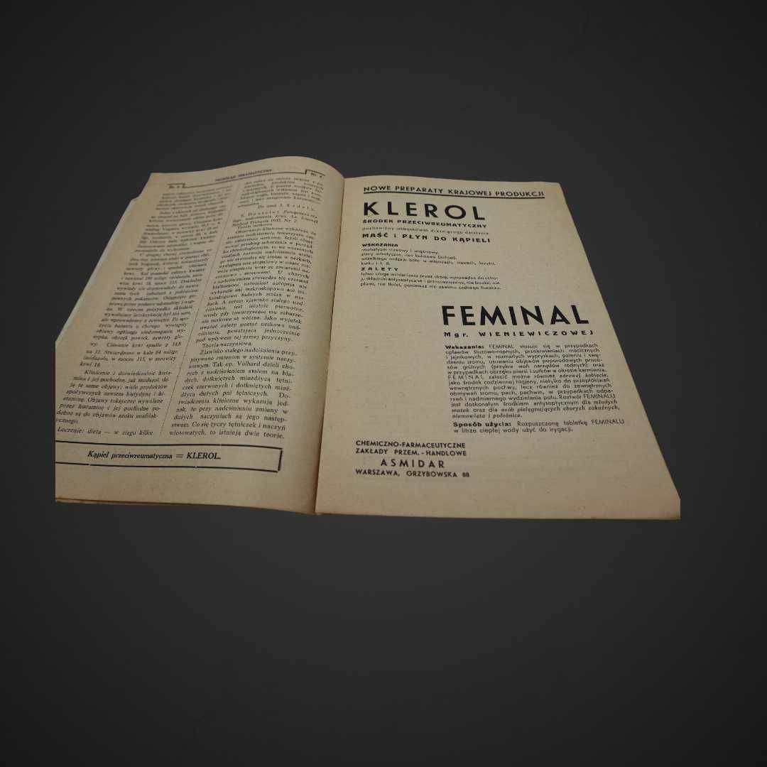 Przegląd terapeutyczny Alfreda Galewskiego  1935 r KB4/030264