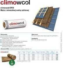 Wełna mineralna climowool DF33 lamba 33 grubość 15cm, nie isover