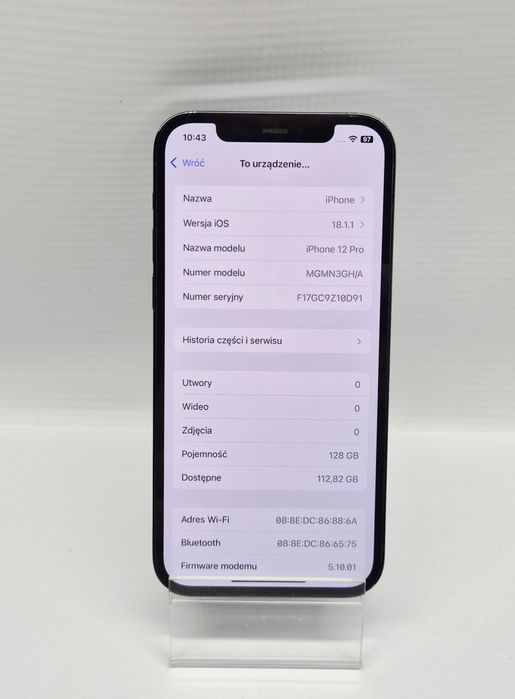 Smartfon APPLE IPHONE 12 PRO 128 GB, Komis Jasło Czackiego