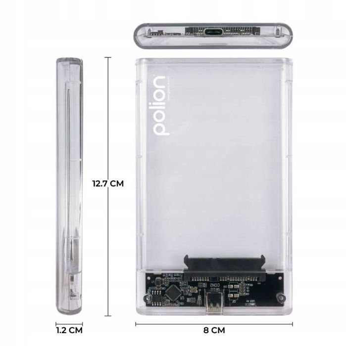 Kieszeń na dysk 2,5 cala SSD HDD SATA USB-C