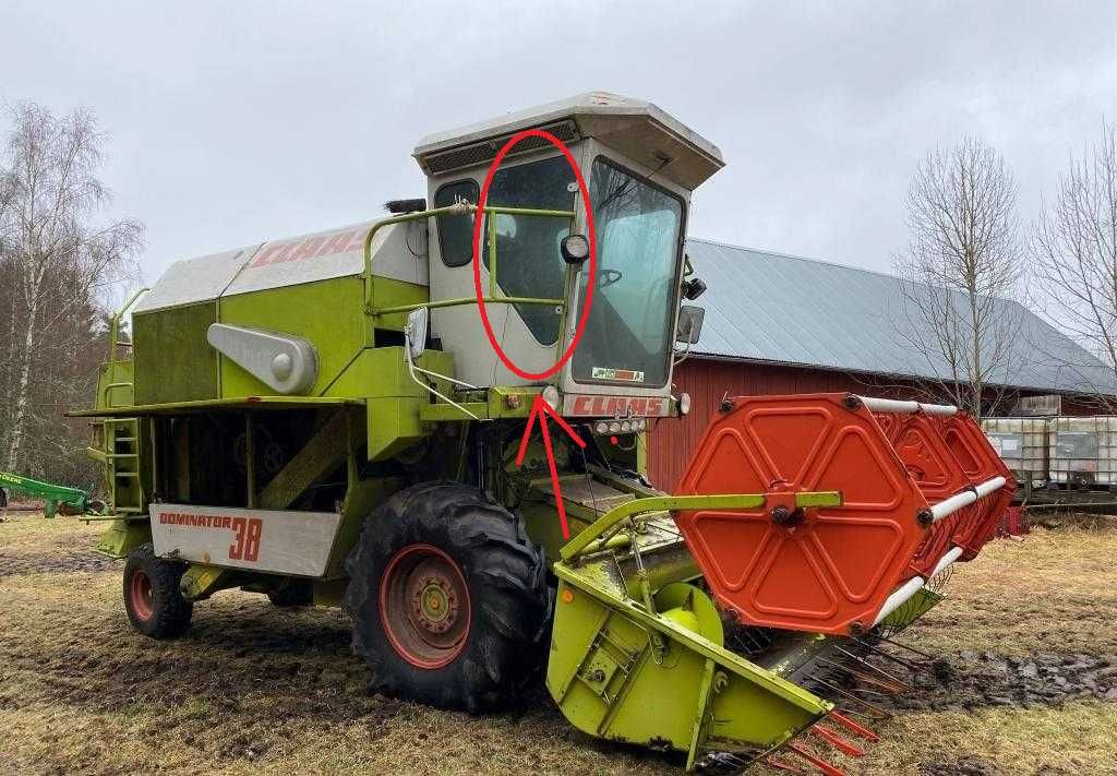 szyba kombajn Claas Dominator - boczna prawa  nr 901