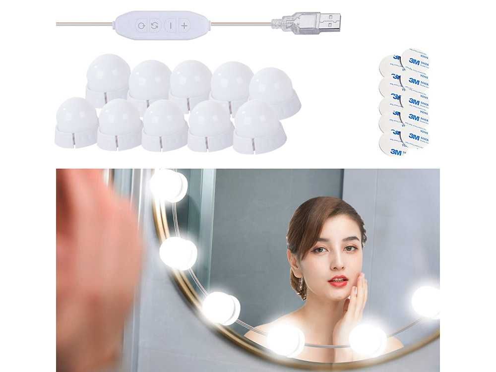 Lampki do lustra toaletki zestaw 10 sztuk LED